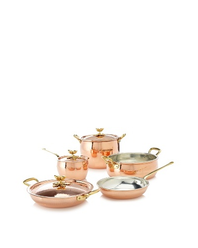 Ruffoni Historia Decor 8-Piece Copper Cookware Set in Wooden Box