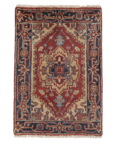 Rug Republic One Of A Kind Indo-Serapi Hand Knotted Rug, Antique Red/Multi, 2' 3 x 3' 2As You See