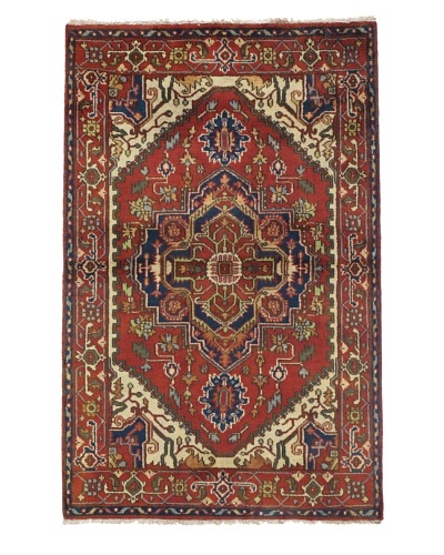 Rug Republic One Of A Kind Indo-Serapi Hand Knotted Rug, Antique Red/Multi, 3' 11 x 6' 1As You See