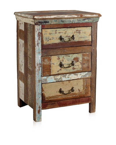 Classic Home Vintage 3-Drawer Night Stand, Multi