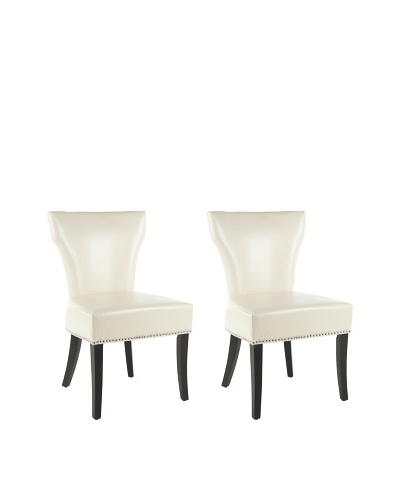 Safavieh Set of 2 Jappic Side Chairs, Flat Cream