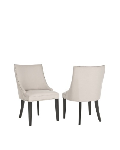 Safavieh Set of 2 Afton Side Chairs, Taupe
