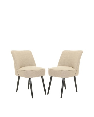 Safavieh Set of 2 Otis Dining Chairs, Beige