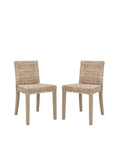 Safavieh Set of 2 Tulum Side Chairs, Grey Wash