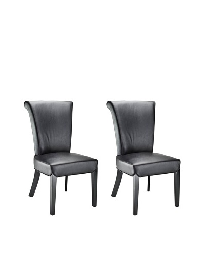 Set of 2 Kiera Side Chairs, Black