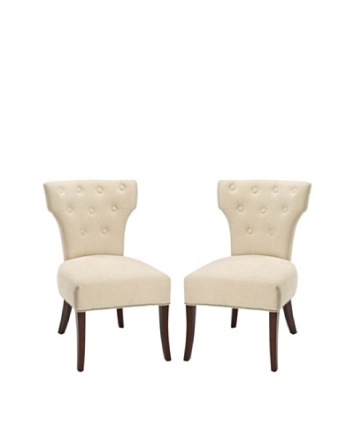 Safavieh Set of 2 Broome Side Chairs, Natural Cream