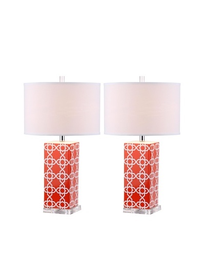 Safavieh Set of 2 Quatrefoil Table Lamps