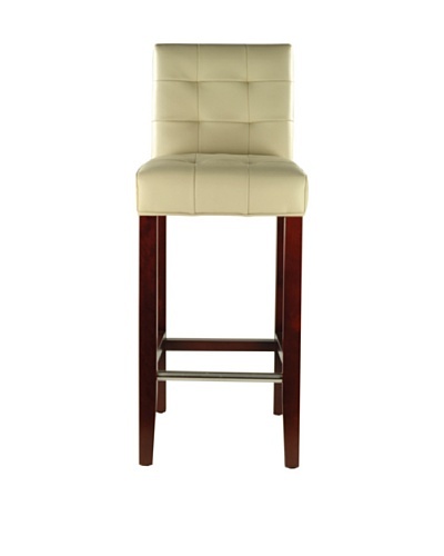 Safavieh Mercer Collection Marcus Leather Barstool, Ivory