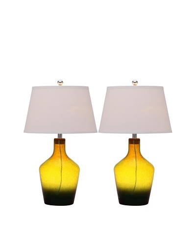 Safavieh Set of 2 Antiquaraian Glass Table Lamps