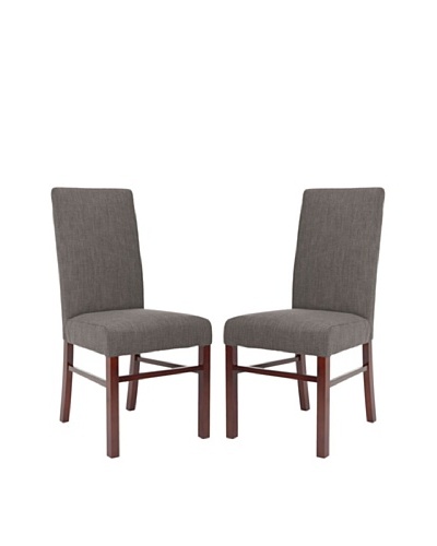 Safavieh Set of 2 Classic Side Chairs, Charcoal Brown