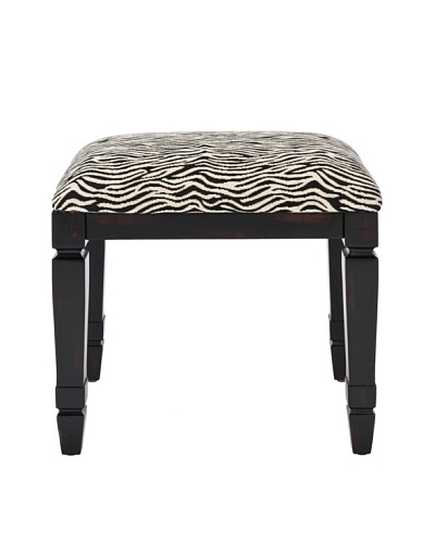 Safavieh Gertie Small Bench, Black/Zebra