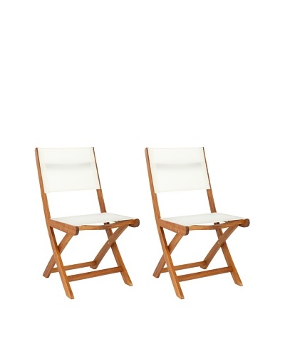 Safavieh Set of 2 Banji Folding Side Chair, Natural