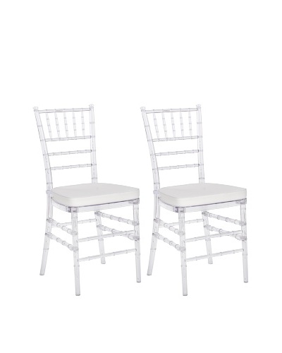 Safavieh Set of 2 Carly Side Chairs, Clear