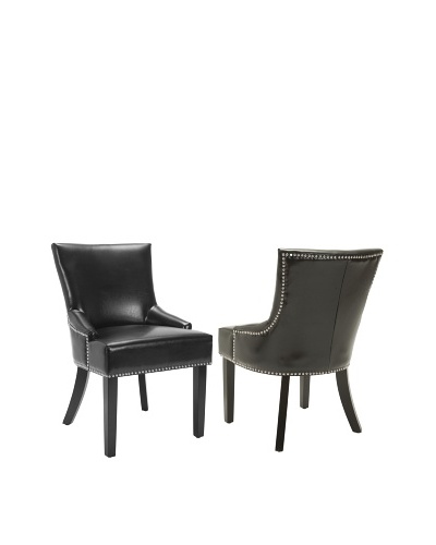 Safavieh Set of 2 Lotus Side Chairs, Black