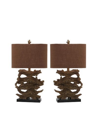 Safavieh Set of 2 Forester Table Lamps, Brown