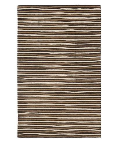 Safavieh Martha Stewart Hand Drawn Stripe Rug, Tilled Soil Brown, 8' x 10'