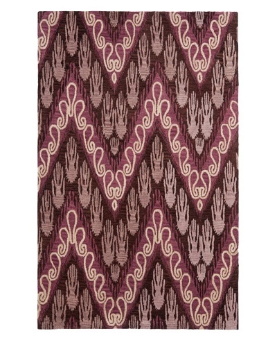 Safavieh Hand-Tufted Wool Ikat Rug, Dark Brown/Purple [DARK BROWN/PURPLE]