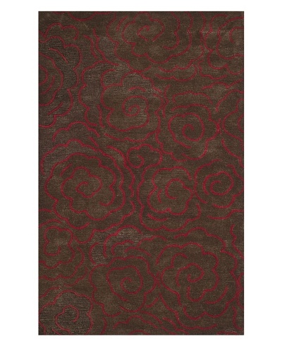 Safavieh Soho Collection Roses New Zealand Wool Rug [Chocolate/Red]