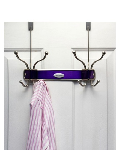 Samsonite Satin Nickel & Lavender 8 Hook Door Hanger