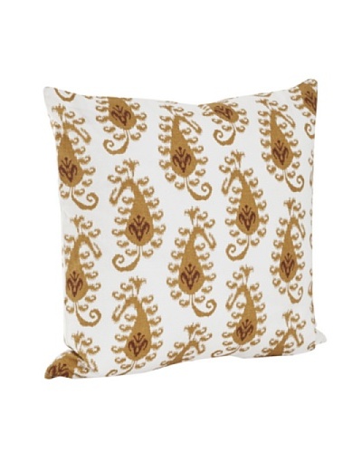 Saro Lifestyle Mustard Ikat Design Pillow
