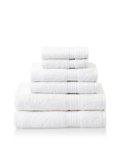Savannah by Chortex 6-Piece Bath Towel Set, White