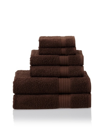 Savannah by Chortex 6 Piece Towel Set, Chocolate