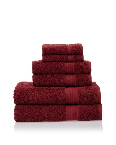 Savannah by Chortex 6 Piece Towel Set, Claret