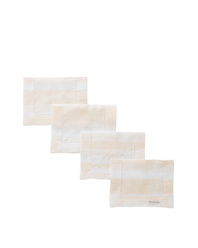 Sferra Set of 4 Piccadilly Cocktail Napkins, Bayberry