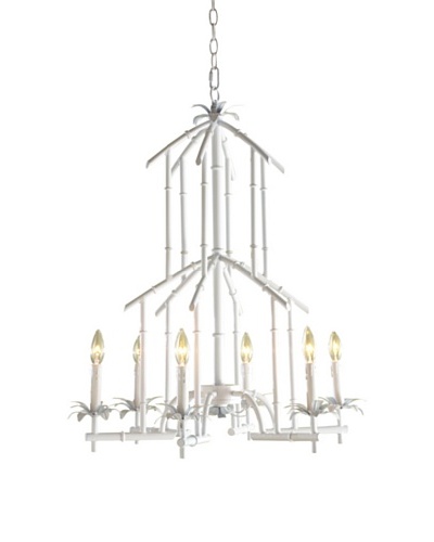 Shades of Light Bamboo Tower Chandelier – 6 Light