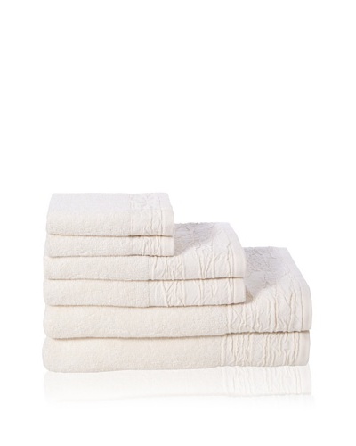 Mili Designs Set of (6) 500-Gram Bath Towels, Ivory