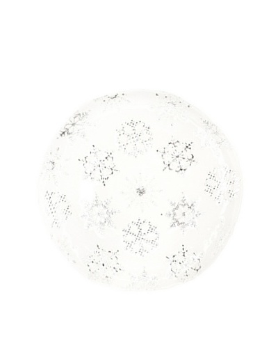 Shiraleah Let It Snow Platter, White/Silver