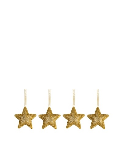 Shiraleah Set of 4 Beaded Star Ornaments