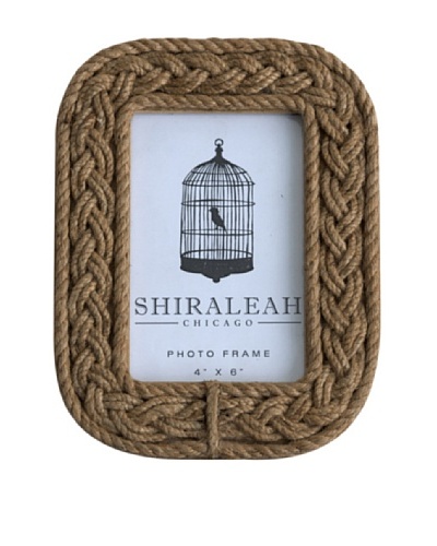 Shiraleah Braided Rope 4 x 6 Picture Frame, Brown