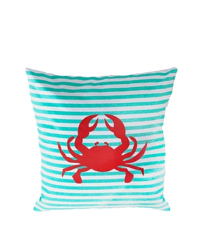Shiraleah San Sebastian Crab Pillow, Turquoise