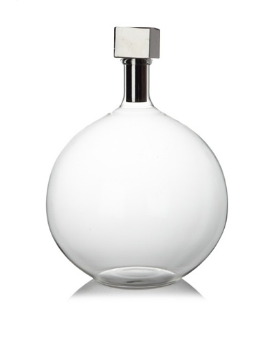 Sidney Marcus Mouth-Blown Glass Decanter, Cube Top