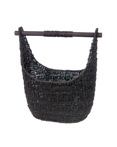 Skalny Oblong Seagrass Storage Basket, Large, Dark Brown