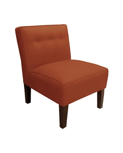 Skyline Armless Chair with Buttons, Patriot Tangerine