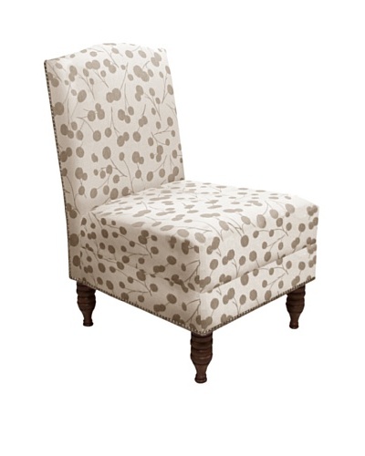 Skyline Nailhead Stud-Accented Armless Chair, Burnet Taupe