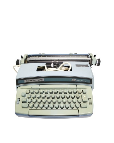 Smith Corona Vintage Typewriter, Light Blue/Green