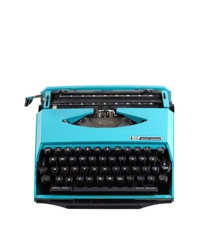 Smith Corona Vintage Typewriter, Turquoise