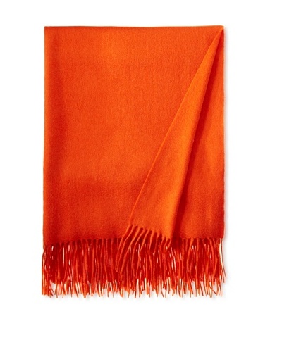 Sofia Cashmere Throw, Hermes Orange
