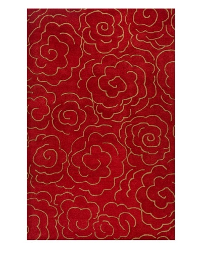 Soho Rugs Abstract Floral Rug [Red/Brown]