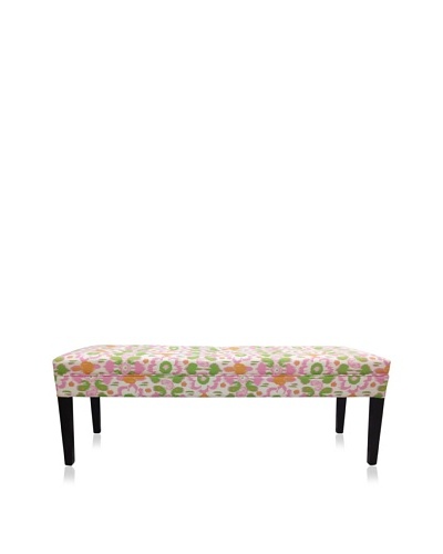 Sole Designs Daiy Flora Bench, Pink/Green/White