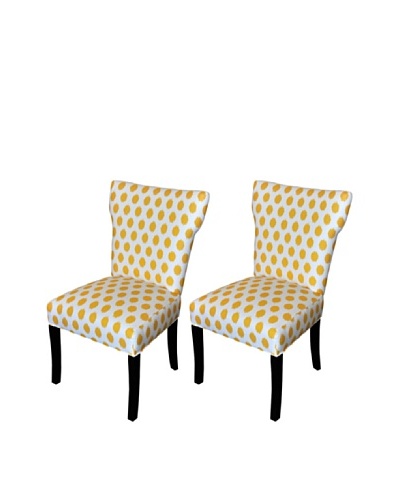 Sole Designs Bella Jojo Wingback Dining Chair, Yellow