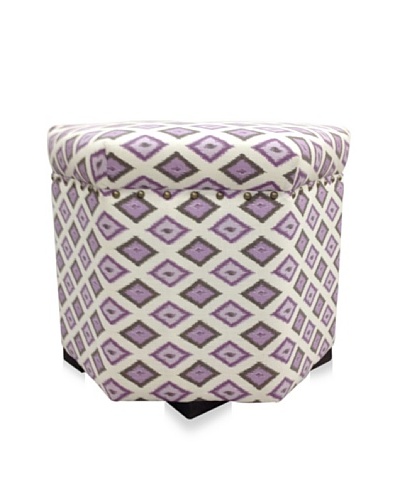 Sole Designs Diamond Hex Ottoman, Lavender/Purple
