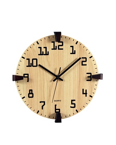 Verichron Organic Clock, Natural/Black