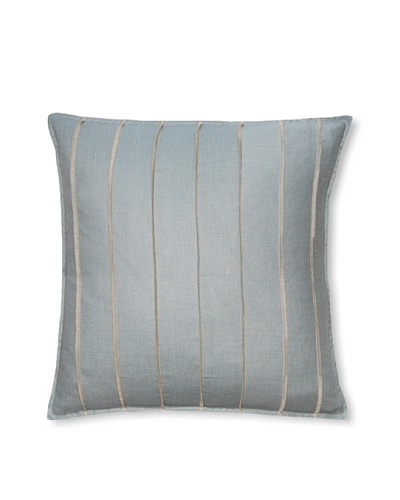 Square Feathers Blue Bands Square Pillow