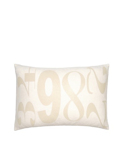 Square Feathers Numbers Boudoir Pillow
