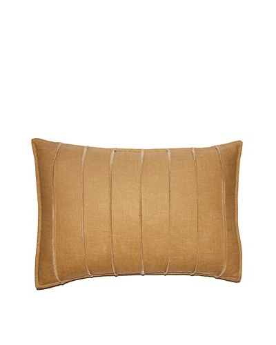 Square Feathers Gold Bands Boudoir Pillow