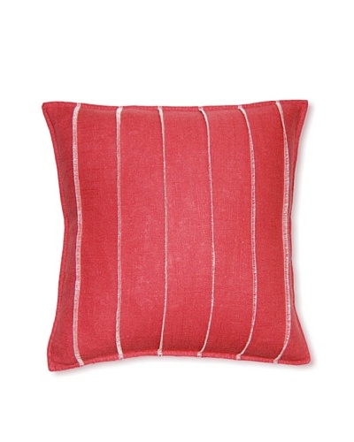Square Feathers Dark Rose Bands Square Pillow